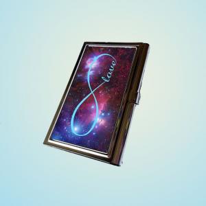 Infinity Love Galaxy Stainless Steel Business Card..